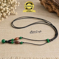 Kalung Aesthetic Batu Alam Kristal Akik Giok Kokka Asli 100% Dan Original Untuk Wanita Dan Pria