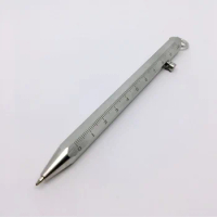 Handmade Gun Shaped Stainless Steel Pen Drawing Six Rowed Multifunction Metal Scale Gel Pen Tactical Pen Self Defense EDC