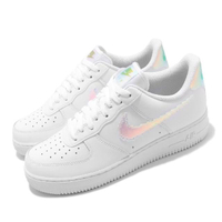【NIKE 耐吉】休閒鞋 Air Force 1 07 LV8 男鞋 炫彩 勾勾 AF1 流行 皮革 白(CV1699-100)