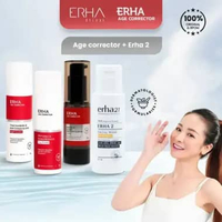 ERHA Paket Skincare Perawatan Wajah Age Corrector Oily Skin 4 Pcs - Anti Aging u/ Kulit Berminyak BP