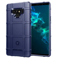 Matte Case for Samsung Galaxy Note9 Armor Shield Shockproof Soft Cover for galaxy note 9 Heavy Duty Anti-Slip Grid Silicone Case