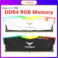 TEAMGROUP Delta RGB DDR4 Ram 8GB 16GB 3200MHZ 3600MHZ Mô-đun chơi game, bộ nhớ máy tính để bàn màu đ