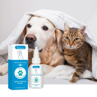 60ml Cats Dogs Ear Drop Dogs Care Ear Cleansing Drop Pet Ear Earwax Removers Dogs Ear Healthy Caring Deodorizing Liquid