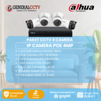 Paket 4 IP Camera Dahua 4MP Network IP Camera POE Cctv Kamera