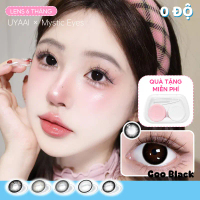 Kính áp tròng  UYAAI × Mystic Eyes 0độ lens đen DIA 14.0-15.0mm 1 cặp lens cận 6 tháng lens  cứng bl