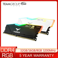 TEAMGROUP T-Force Delta RGB DDR4 32GB 16GB 8GB 3600MHz 3200MHz (PC4-28800) CL16 Desktop Gaming Memory Module Ram For Intel &amp; AMD