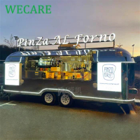 Wecare DOT Valid Mobile Food Truck with Pizza Oven Outdoor Food Cart Food Trailer
