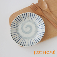 【Just Home】日本製陶瓷6.5吋平盤 十草(美濃燒 盤 碗盤 小菜盤 平盤)