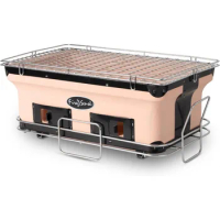 Fire Sense 60450 Yakatori Internal Grates Charcoal Chrome Cooking Grill Japanese Table BBQ Handmade Using Clay Adjustable Ventil