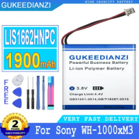 1900mAh GUKEEDIANZI Battery LIS1662HNPC (SP624038) For Sony WH-XB900N WH-1000xM3 WH-CH710N/B WH-XB900 WH-1000MX4 Bateria