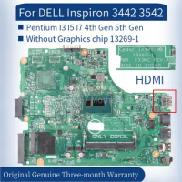 13269-1 For DELL Inspiron 14 3442 3542 15 3443 3543 Laptop Mainboard Pentium I3 I5 I7 4th 5th Gen Notebook Motherboard DDR3 Test
