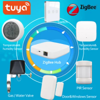 Tuya Zigbee Alarm Kit Smart Home PIR Sensor Door Sensor Temperature&amp;Humidity Sensor Home Automation Scene Security Smartlife