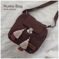 Tas Rajut Selempang NUMA Knit Bag Tali Serut Bag Lock Sling Bag Bulat