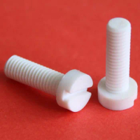 20Pcs M4 M5 (12-40mm Length) PP slotted screw cylindrical head stigma screws plastic Polypropylene B