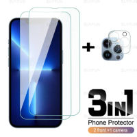 3in1 front screen protector for iPhone 13 pro max 3D camera case protective glass on for apple iphone 13 iphon 13 mini Glas Film