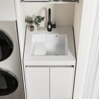 Balcony cabinet laundry cabinet laundry pool basin integrated with washboard basin cabinet combination