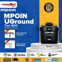 MPOIN U-Ground Toren Air Tangki Pendam | MPOIN U-Ground 400 ltr s/d 2000 ltr -Anti Bakteri Anti Lumu