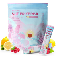 ซองผงชา Yerba สำเร็จรูป OTYKMBF รสชาติราสเบอร์รี่เลมอน 30 ครั้ง ชา Yerba Mate เพื่อพลังงานที่สงบ การ
