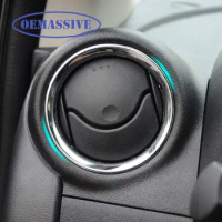 OEMASSIVE For Nissan Micra March K13 2011 2012 2013 2014 2015 Chrome A/C Air Vent Ring Cover Trim Car Styling Frame Accessories