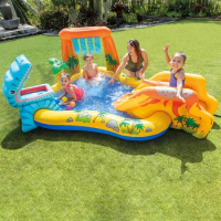 INTEX 57444 Children's Inflatable Swimming Pool Slide Thickening Fountain Pool Ocean Ball Pool Home Baby Swimming
