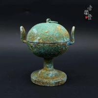 Antiques collection ancient utensils bronze ornaments of Han Dynasty bronze oil lamp ornaments of Shang Dynasty