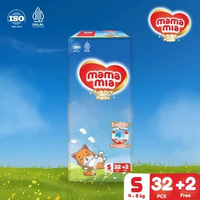 MAMAMIA Termurah Popok Bayi Celana Size S 34 M 30 L 26 XL 22 - Soft Dry Pants M - 28+2