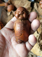小葉黃楊木雕～卡通豬豬，高7*3.5厘米，重36.2克，保真