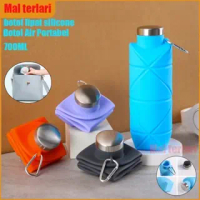 700ml/botol minum lipat botol minum lipat silikon tempat minum silikon botol minum portable foldable