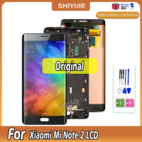 100% Original LCD For XIAOMI Mi Note 2 Display 10 Touch Screen For Xiaomi Note 2 Mi Note 2 201521 LCD Test Digitizer With Frame