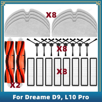 ใช้ได้กับ Dreame Bot L10 Pro, D9, D9 Max, D9 Pro, Trouver LDS Finder Replacement Parts Main Side Brush Hepa Filter Mop