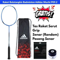 Raket Bulutangkis Badminton Adidas Wucht P09.2 Pulse Blue GRATIS senar, grip dan tas