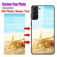Customized Phone Cases for Samsung Galaxy S21 FE S 21 Ultra S21 Plus A8 2018 Cover Design Photo Picture A32 A22 Glass TPU Etui