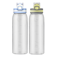樂扣樂扣 優質時尚彈蓋水壺(900ml)-天空藍/現代綠