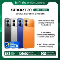 Infinix Smart 20 4/64GB - Up to 8GB Extended RAM - Mediatek Helio G81 - 6.78” - 8MP - 5200 mAh - IP6