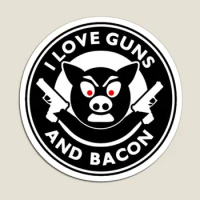 I Love Guns And Bacon Magnet Home Cute Colorful Baby Children Holder Decor Toy Kids Stickers Refrigerator for Fridge Organizer