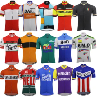 Retro Classical Men Cycling jersey Summer Short Sleeve Bicycle Shirt Road Bike Tops Cycling Clothing Maillot Ciclismo Ropa MTB