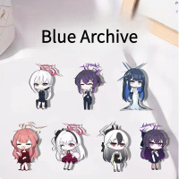 เข็มกลัดอนิเมะ Blue Archive  เหรียญโลหะเคลือบสี  เครื่องประดับกระเป๋านักเรียนสไตล์เกม ✜ ของสะสมแฟนคล