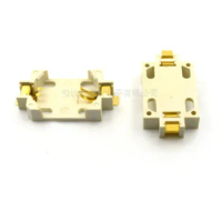 300pcs for factory direct high-quality battery socket CR2032 battery holder CR2025 BS-6 yellow gold plated