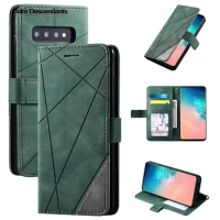 For Samsung Galaxy S10 S 10 Case for Samsung Galaxy S10+ S10 Plus S10 Flip Case Magnetic Leather Wallet Book Cover