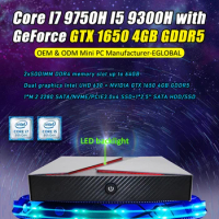 EGLOBAL Mini PC Gamer Intel i9 10880H/9880H 8 Cores with Nvidia GTX1650 4G Graphics Windows 11 Gaming Desktop Computer