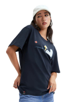 เสื้อยืดยูนิเซ็กส์ Cool Tech GQ x PEANUTS Woodstock Print สีน้ำเงิน