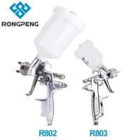 RONGPENG 1.3mm Car Paint Water Based Spray Gun + 1.0mm Touch Up Mini Spray Gun Automotive Painting Gun with Cleaning Kits