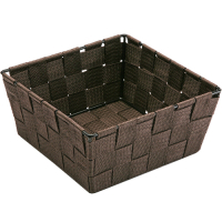 《VERSA》方形編織收納籃(深棕19cm) | 整理籃 置物籃 儲物箱