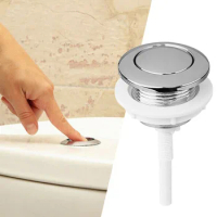 1pc 38mm Universal Flush Toilet Water Tank Button Round Valve Push Button Flush Toilet Seat Water Tank Valve Bathroom Parts