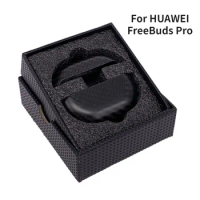 Real Carbon Fiber Case for HUAWEI FreeBuds Pro Wireless Bluetooth Headphone Protective Slim Cover for FreeBuds Pro Glossy Black