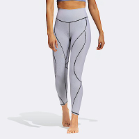 Adidas Yoga Pb 78 T [GR8092] 女 九分緊身褲 運動 訓練 吸濕 排汗 高腰 亞洲版 灰紫