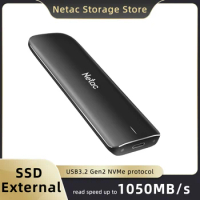 Netac Portable NVME SSD 1050mb/s Disk 1TB 500gb 250gb External Hard Drive Solid State Disk USB3.2 Gen2 Type C for Laptop Desktop