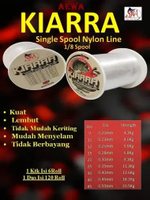 Senar Pancing 1/8 Spool Aewa Kiarra 300 M Warna Putih 30 lbs