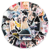 AESPA สติ๊กเกอร์ 50 ชิ้น สำหรับแล็ปท็อป คอมพิวเตอร์ โน๊ตบุ๊ค และตกแต่งเคสโทรศัพท์ มี KARINA GISELLE,