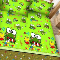 sprei motif keropi karakter terbaru,sprei anime sprei katak hijau ala korea Sarung Bantal dan Guling